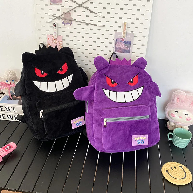Pokémon Gengar Plush Backpack – Black & Purple Variants