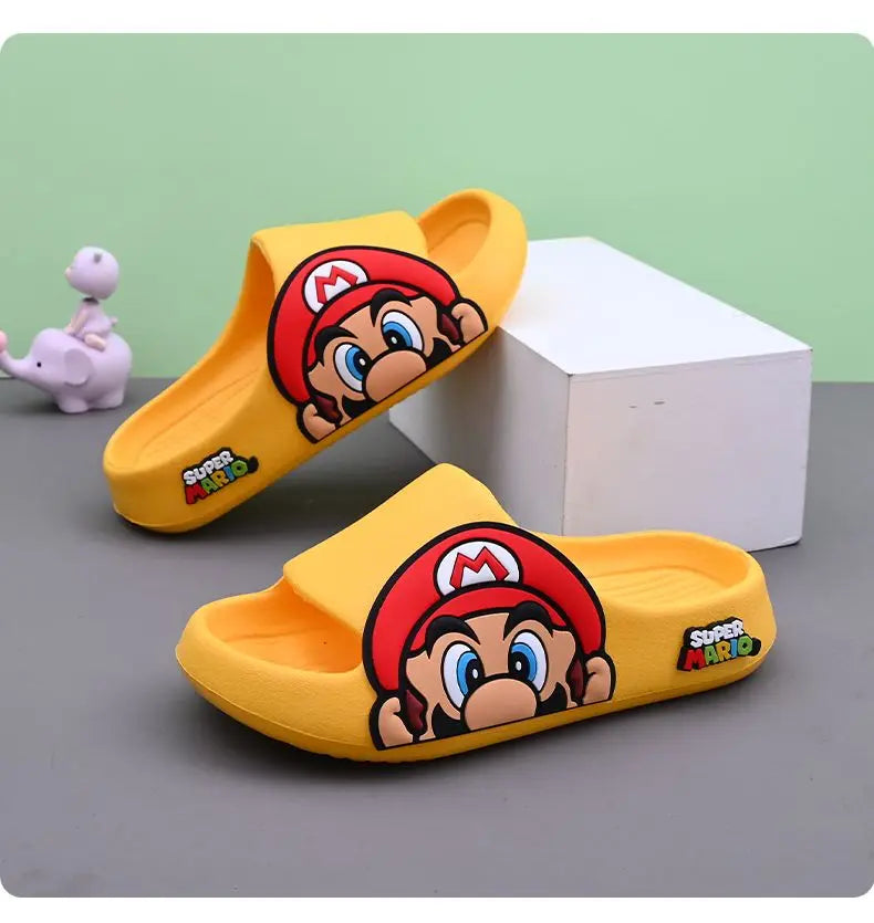 Super Mario Kids Slide Sandals – Soft, Non-Slip, All-Season Slippers