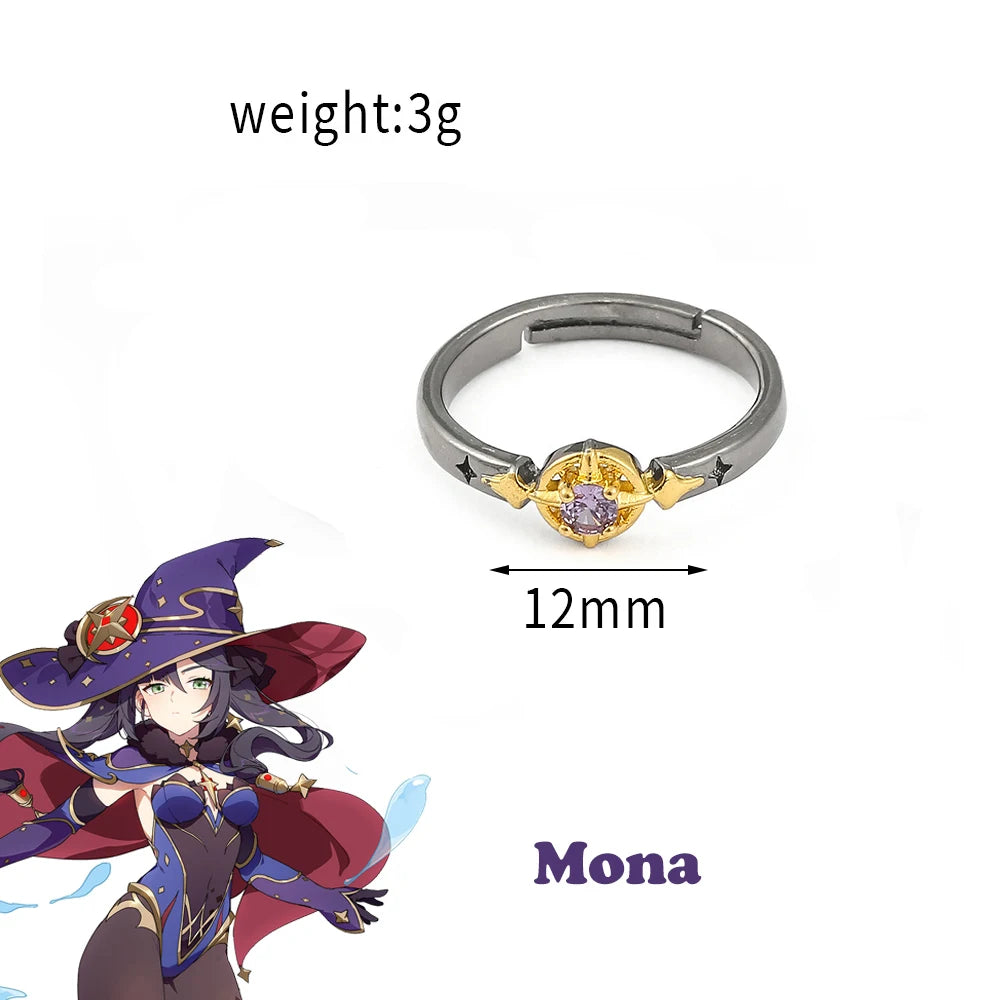 Genshin Impact Character Rings – Anime Jewelry Collection
