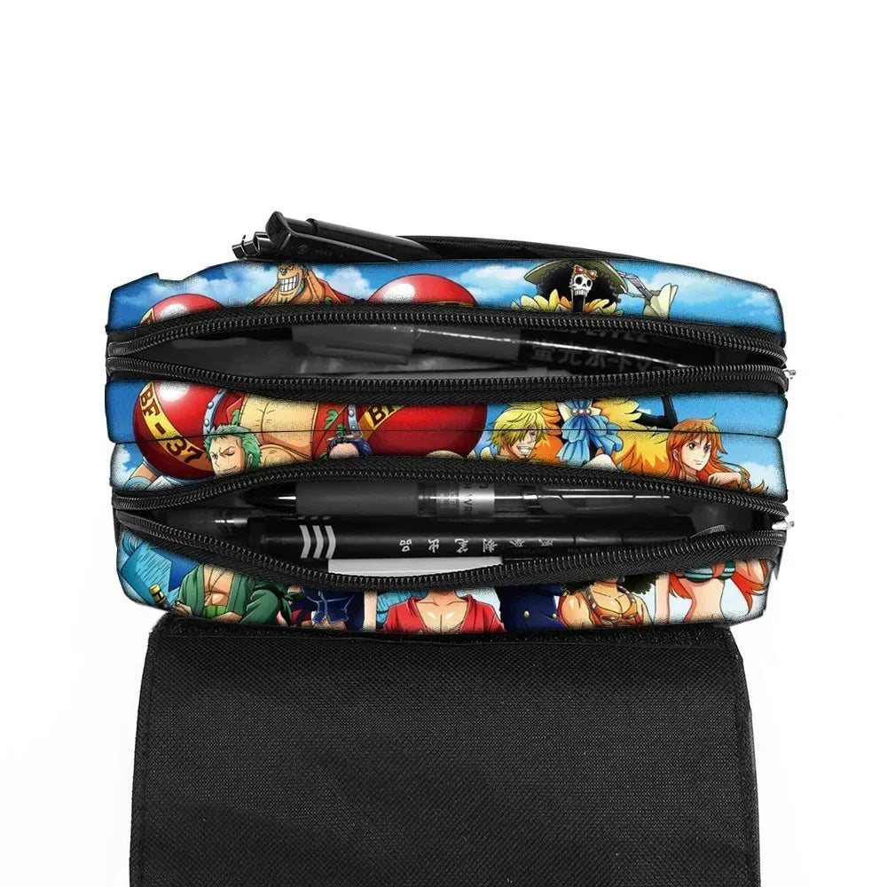 One Piece Zipper Pencil Case – Anime Stationery Bag