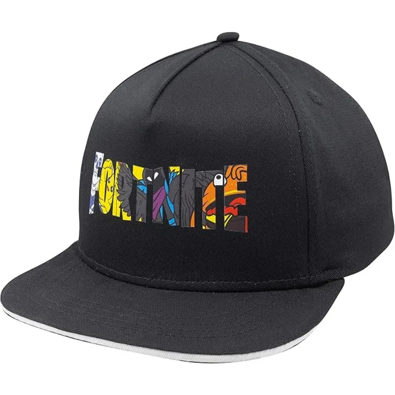 Fortnite Adjustable Snapback Cap – Black Cotton Hat for Boys & Teens
