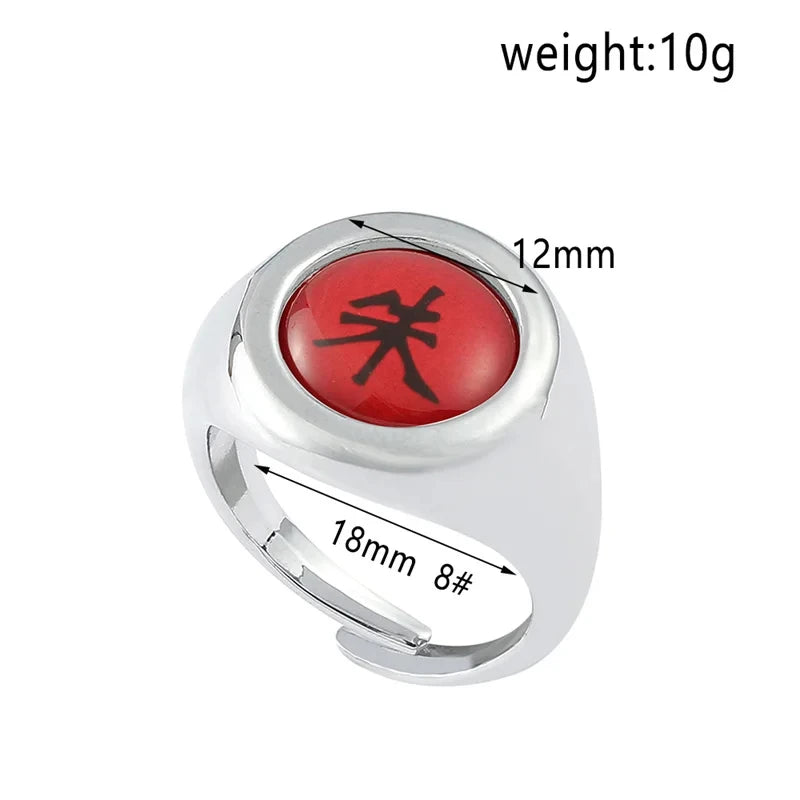 10pcs Naruto Akatsuki Rings Anime Itachi Figure Cosplay Action Accessory Jewerly Cool Boys Children Kids Toys Gifts