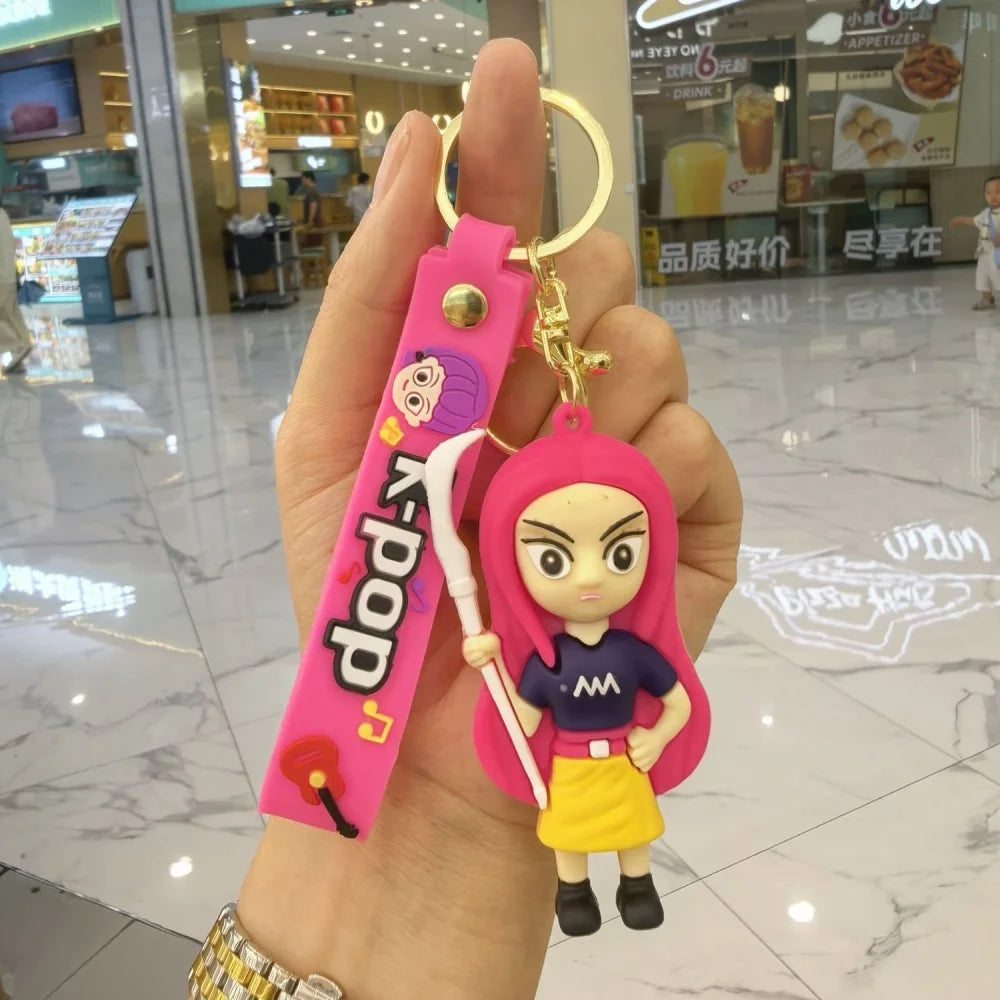 K-Pop Demon Hunters Keychain – Cute Silicone Figure (5cm)