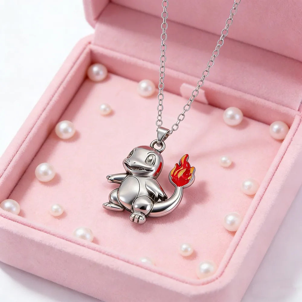 Pokemon Character Pendant Necklace – Charmander, Bulbasaur or Gengar – 60cm Chain