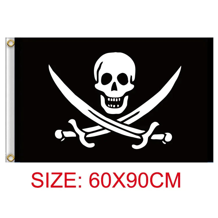 One Piece Pirate Flag Tapestry – 60x90cm Anime Wall Banner (Multiple Variants)