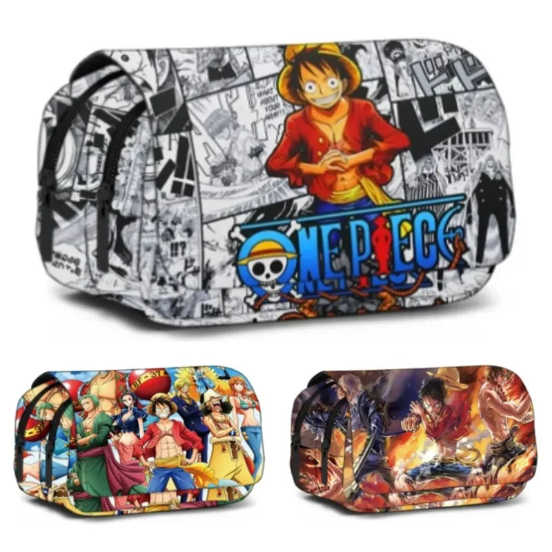 One Piece Zipper Pencil Case – Anime Stationery Bag