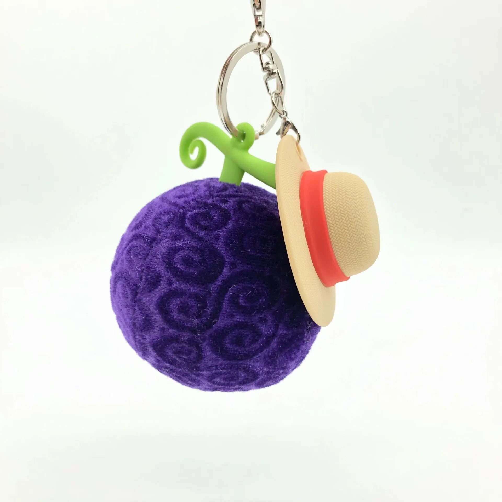One Piece Devil Fruit Keychain – Gum-Gum Fruit with Straw Hat
